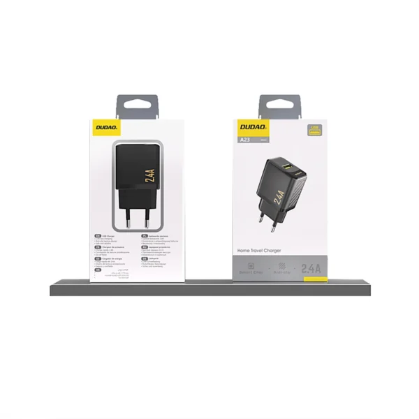 Dudao A23 2.4A USB-A Charger - Blackeng