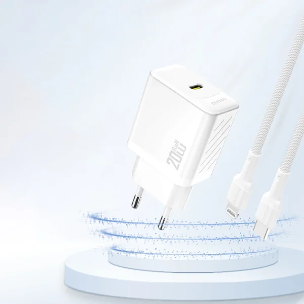 Dudao A26 PD20W GaN USB-C Charger - Whiteeng