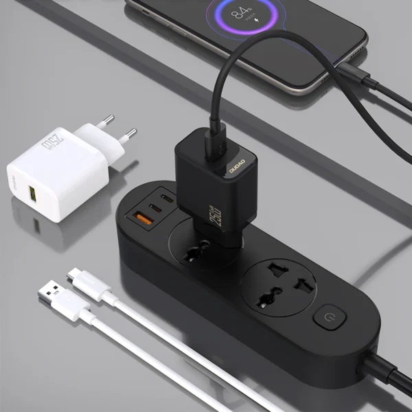 Dudao A27S 25W GaN USB-A Charger - Blackeng