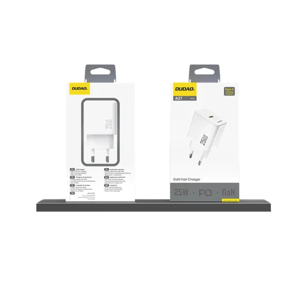Dudao A27 25W GaN USB-C Wall Charger - Whiteeng