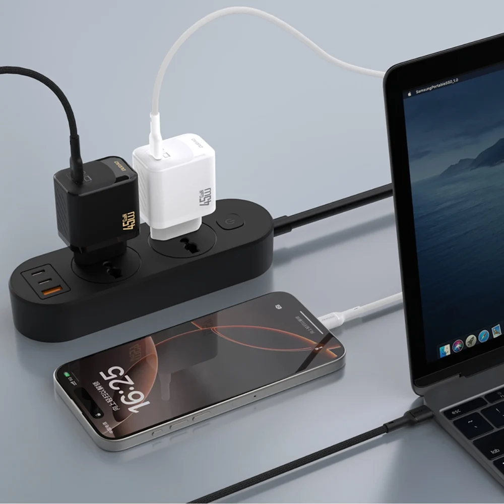 Dudao A28 45W GaN USB-C Wall Charger - Blackeng