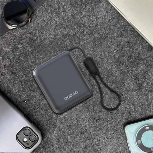 Powerbank Dudao K22+ 10000mAh 22.5W USB-C with pendant/cable - grayeng
