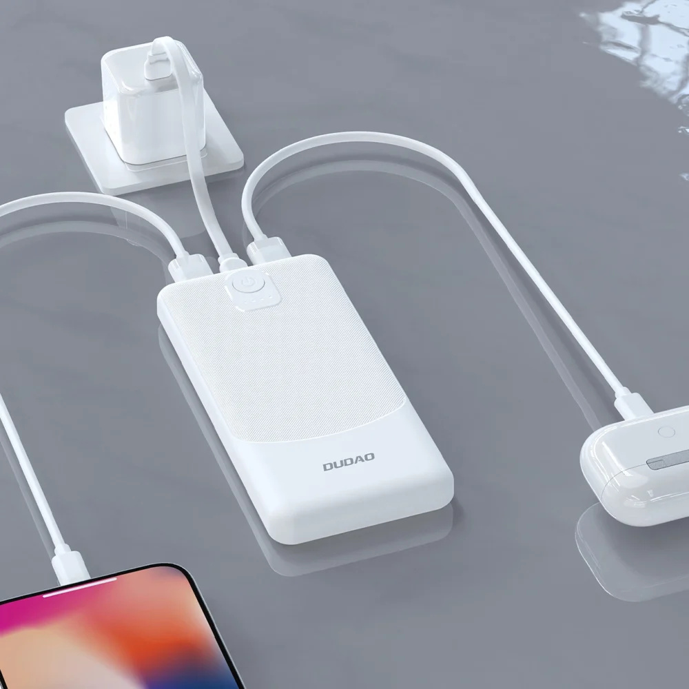 Powerbank Dudao K10 10000mAh 2.4A 2 x USB-A - whiteeng
