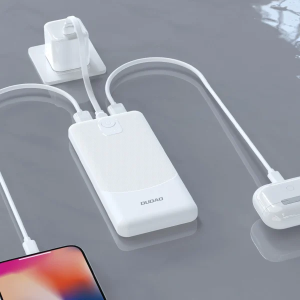 Powerbank Dudao K10 10000mAh 2.4A 2 x USB-A - whiteeng