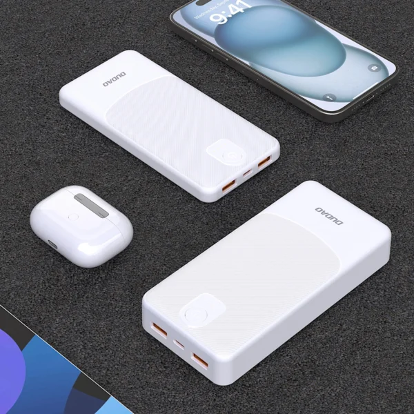 Powerbank Dudao K10 10000mAh 2.4A 2 x USB-A - whiteeng