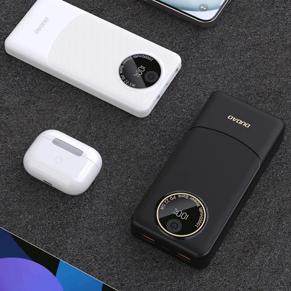 Powerbank Dudao K12 10000mAh PD22.5W USB-A, USB-C - whiteeng