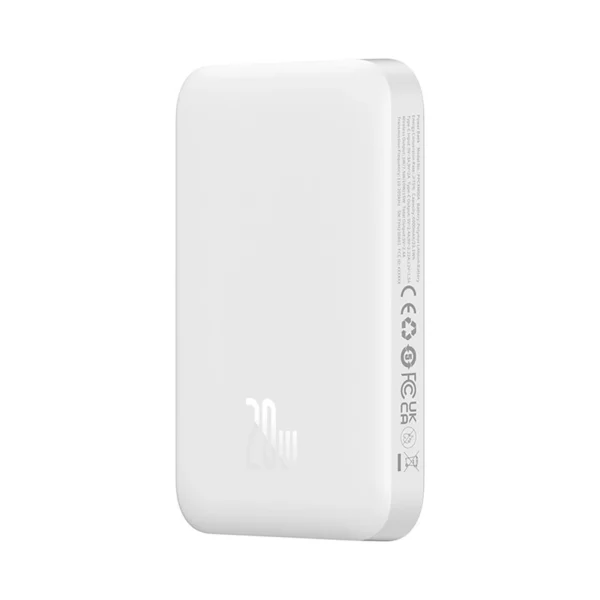 Baseus Magnetic Mini Air PPCXM06A 6000mAh 20W Power Bank with Simple Series USB-C Cable - Whiteeng