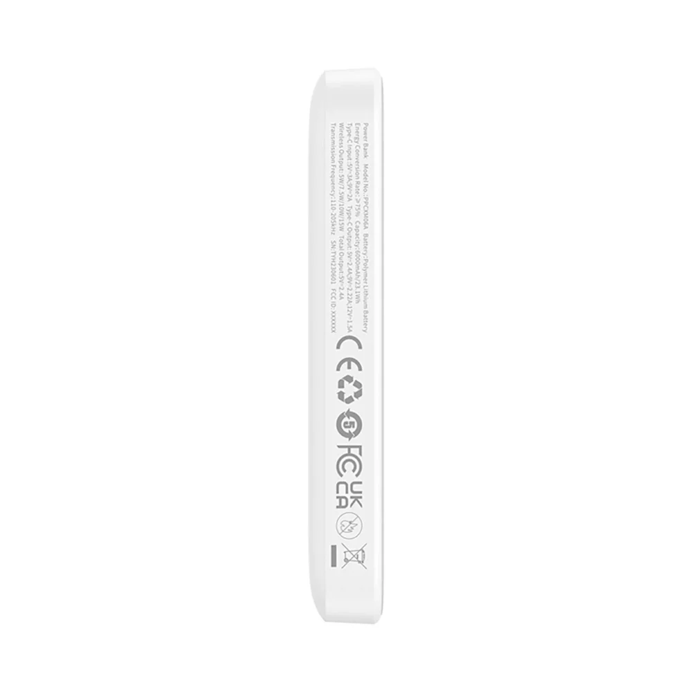 Baseus Magnetic Mini Air PPCXM06A 6000mAh 20W Power Bank with Simple Series USB-C Cable - Whiteeng