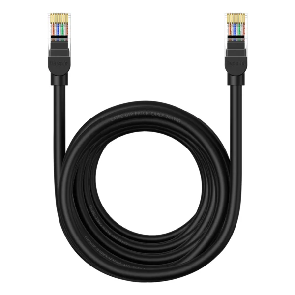 Baseus High Speed ​​Cat 5 RJ-45 1000Mb/s Ethernet cable 8m round - blackeng