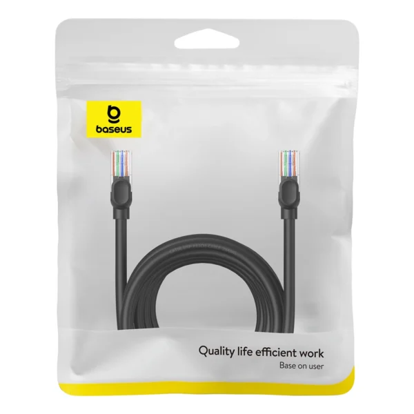 Baseus High Speed ​​Cat 5 RJ-45 1000Mb/s Ethernet cable 8m round - blackeng