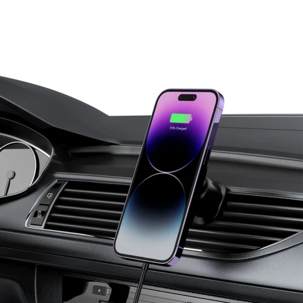 Tech-Protect MM15W-V1 Car Phone Holder with MagSafe 15W Inductive Charger for Air Vent - Blackeng