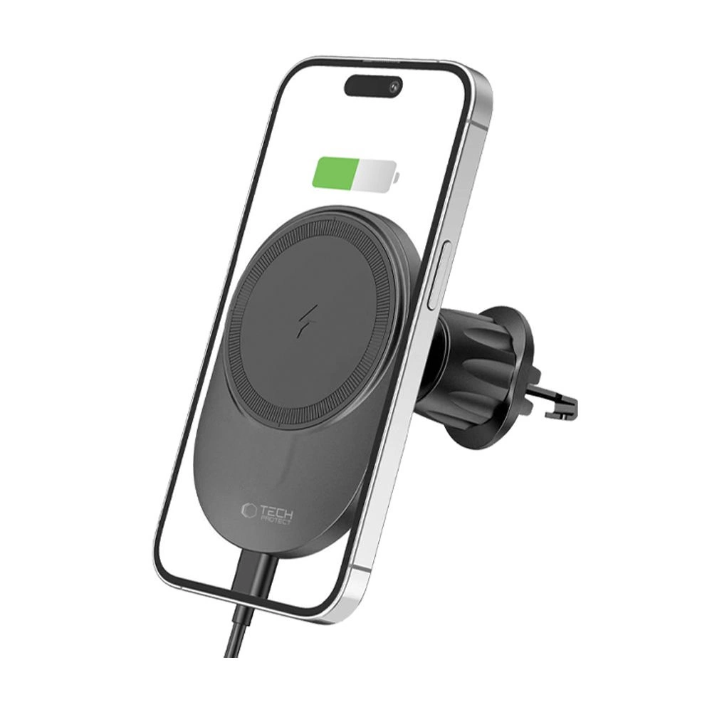 Tech-Protect MM15W-V1 Car Phone Holder with MagSafe 15W Inductive Charger for Air Vent - Blackeng