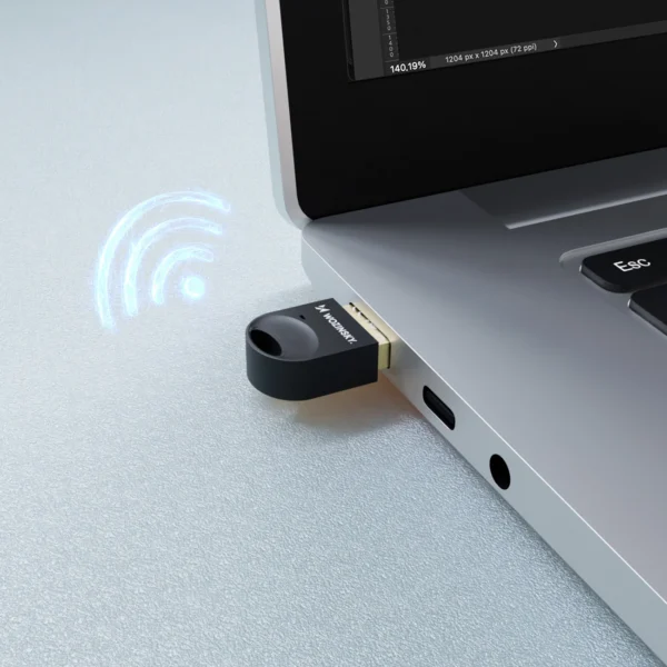 Mini Bluetooth 5.4 Adapter Wozinsky WUSB54YS USB-A Receiver Transmitter for Computer - Blackeng