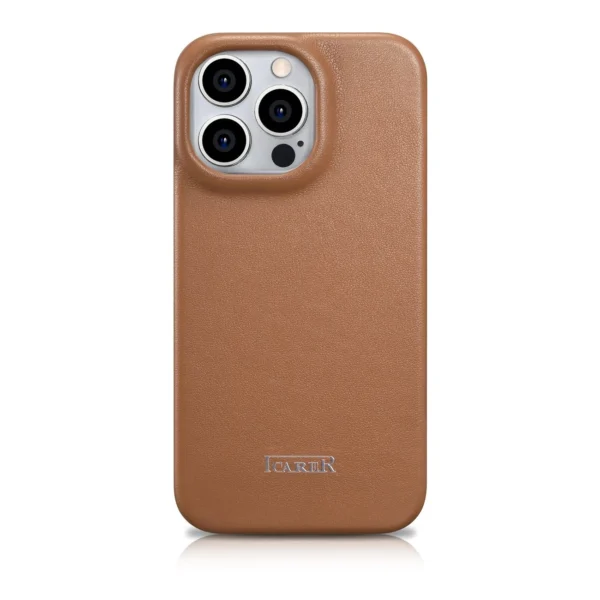 iCarer CE Premium Leather Folio Case iPhone 14 Pro Magnetic Flip Leather Folio Case MagSafe brown (WMI14220714-BN)eng