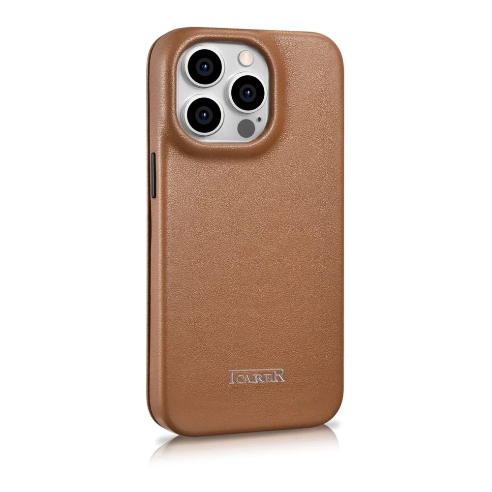 iCarer CE Premium Leather Folio Case iPhone 14 Pro Magnetic Flip Leather Folio Case MagSafe brown (WMI14220714-BN)eng