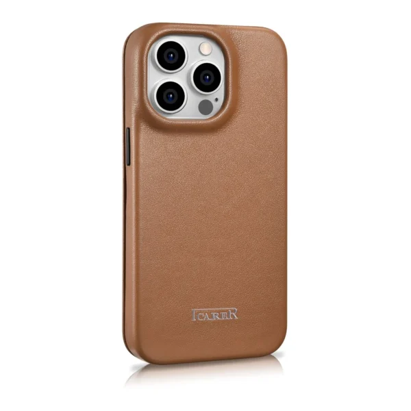 iCarer CE Premium Leather Folio Case iPhone 14 Pro Magnetic Flip Leather Folio Case MagSafe brown (WMI14220714-BN)eng