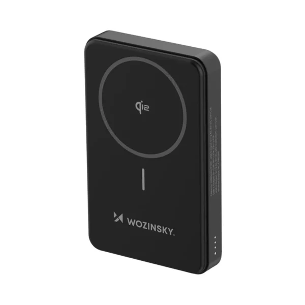 Powerbank Wozinsky WLWP-10KA0Y3S 22.5W PD Qi2 10000 mAh, with stand, 1x USB-A, 1x USB-C - blackeng