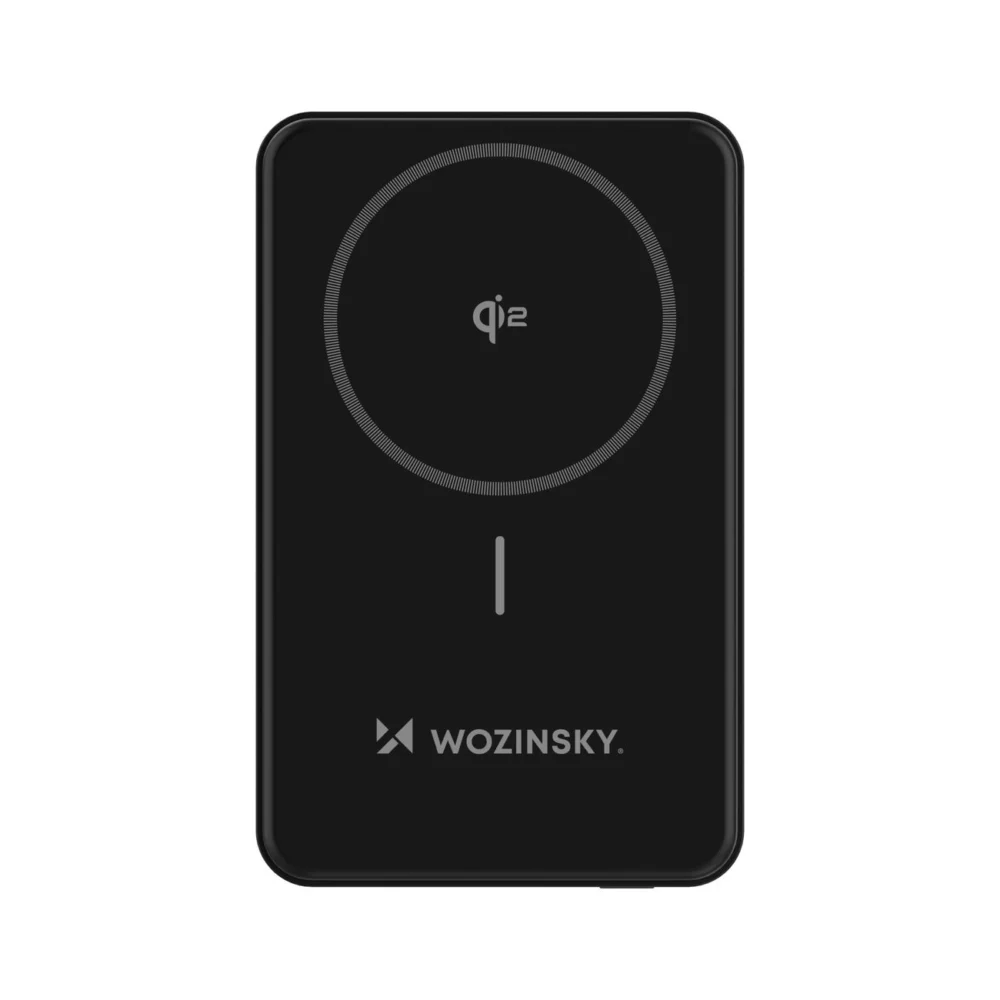 Powerbank Wozinsky WLWP-10KA0Y3S 22.5W PD Qi2 10000 mAh, with stand, 1x USB-A, 1x USB-C - blackeng