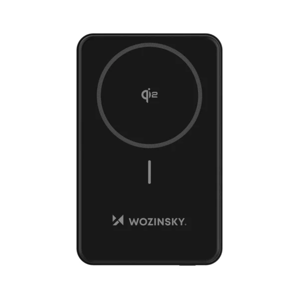 Powerbank Wozinsky WLWP-10KA0Y3S 22.5W PD Qi2 10000 mAh, with stand, 1x USB-A, 1x USB-C - blackeng