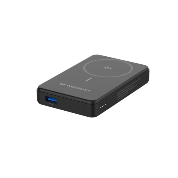 Powerbank Wozinsky WLWP-10KA0Y3S 22.5W PD Qi2 10000 mAh, with stand, 1x USB-A, 1x USB-C - blackeng