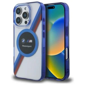 BMW BMHMP16X23HTPUT iPhone 16 Pro Max 6.9" transparent hardcase Motosport IML Circle MagSafeeng