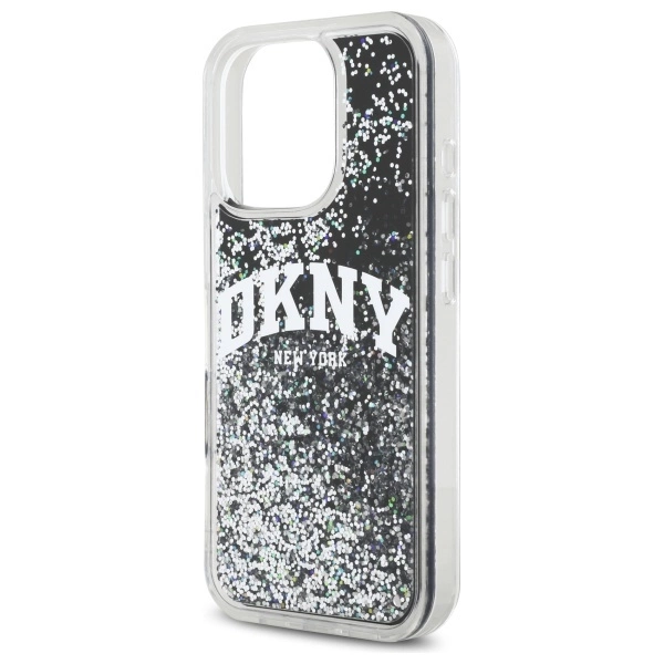 DKNY DKHCP16XLBNAEK iPhone 16 Pro Max 6.9" black/black hardcase Liquid Glitter Arch Logoeng