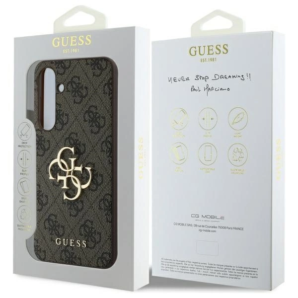 Guess GUHCS24FE4GMGBR S24 FE S721 brown/brown hardcase 4G Big Metal Logoeng