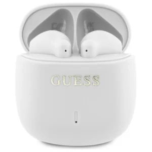 Guess Bluetooth headphones GUTWSJ14ESGH TWS + docking station white/white Printed Classic Logoeng