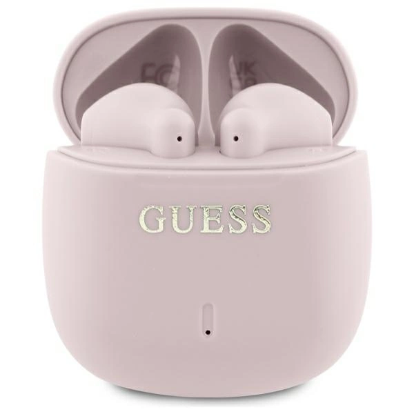 Guess Bluetooth headphones GUTWSJ14ESGP TWS + docking station pink/pink Printed Classic Logoeng