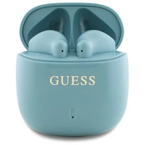 Guess Bluetooth headphones GUTWSJ14ESGQ TWS + docking station turquoise/turquoise Printed Classic Logoeng