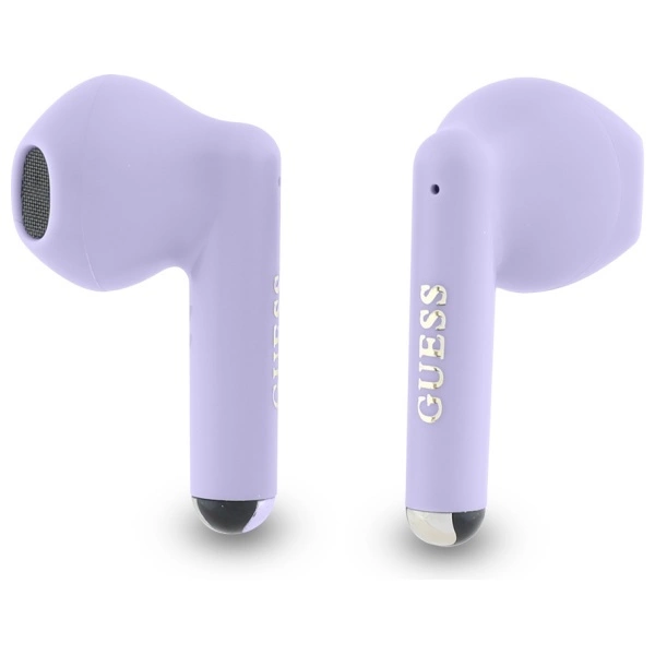 Guess Bluetooth headphones GUTWSJ14ESGU TWS + docking station purple/purple Printed Classic Logoeng