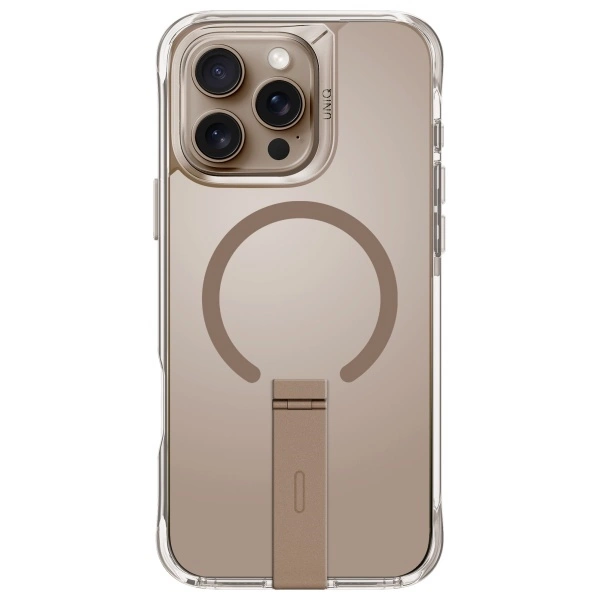 Uniq case Eleva with Vertica Stand iPhone 16 Pro 6.3" gold/taupe goldeng