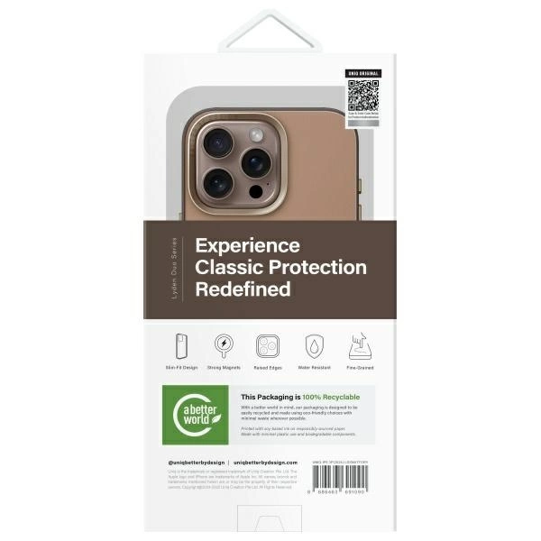 Uniq Lyden DS iPhone 16 Pro 6.3" Magclick Charging case brown-gray/flint grayeng