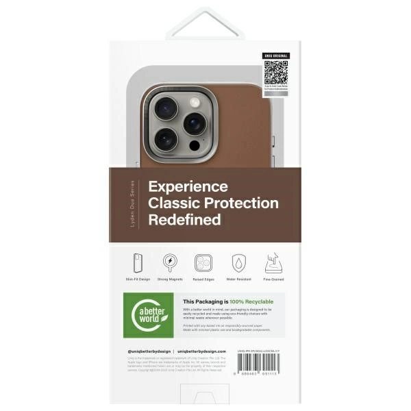 Uniq Lyden DS iPhone 16 Pro 6.3" Magclick Charging Case Caramel/Caramel-Ivoryeng