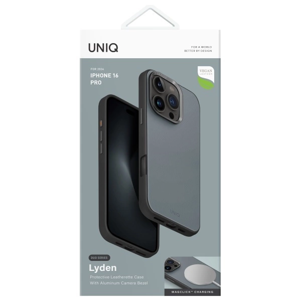 Uniq Lyden DS iPhone 16 Pro 6.3" Magclick Charging case blue-black/washed blue-blackeng