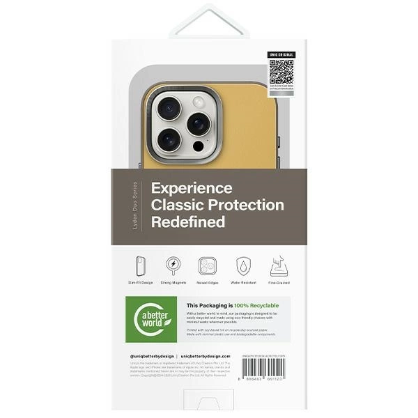 Uniq Lyden DS iPhone 16 Pro 6.3" Magclick Charging case yellow-gray/yellow-grayeng