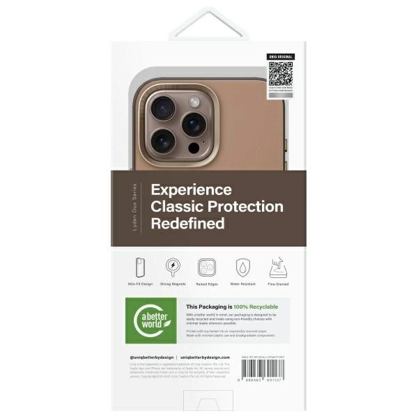 Uniq Lyden DS iPhone 16 Pro Max 6.9" Magclick Charging case brown-gray/flint grayeng