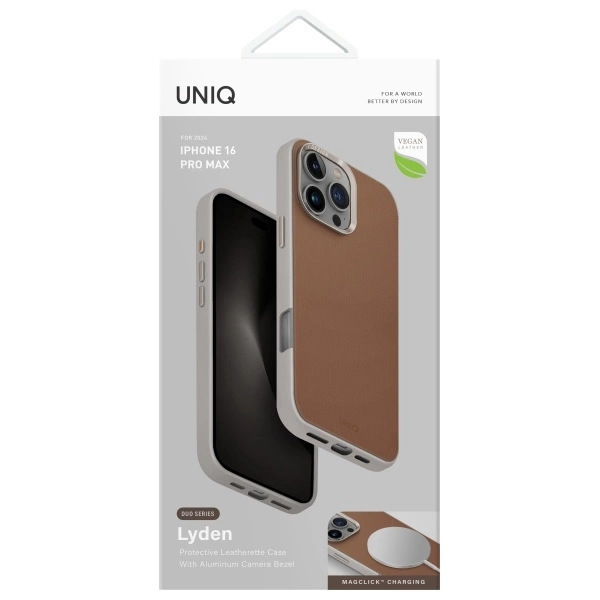 Uniq Lyden DS iPhone 16 Pro Max 6.9" Magclick Charging case caramel/caramel-ivoryeng