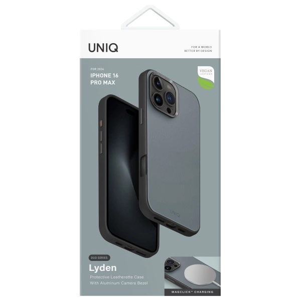 Uniq Lyden DS iPhone 16 Pro Max 6.9" Magclick Charging case blue-black/washed blue-blackeng