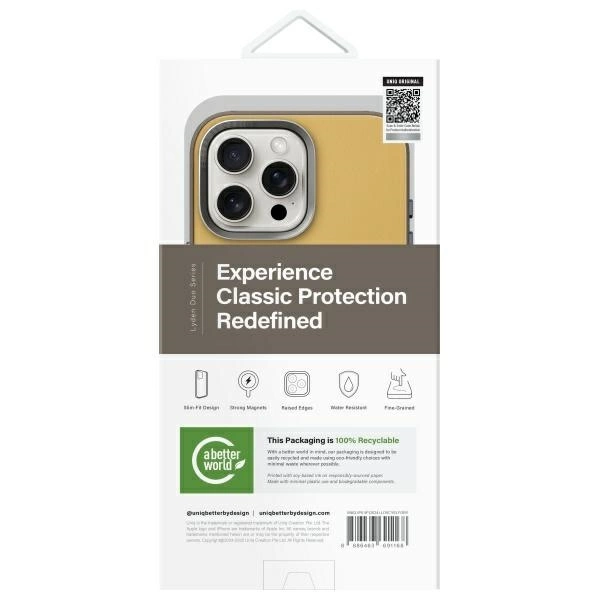 Uniq Lyden DS iPhone 16 Pro Max 6.9" Magclick Charging case yellow-gray/yellow-grayeng