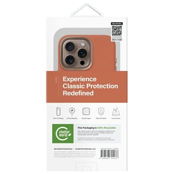 Uniq Lyden iPhone 16 Pro 6.3" case Magclick Charging terracottaeng