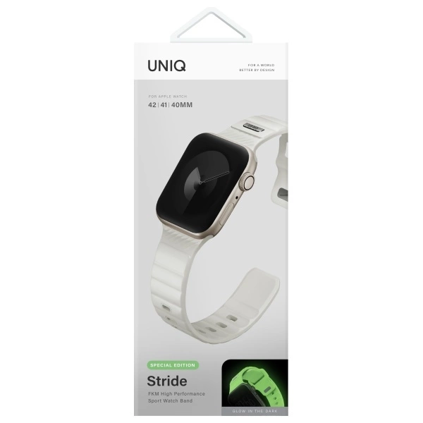 Uniq Stride SE Apple Watch strap 42/41/40mm FKM Rubber Strap lumeeng