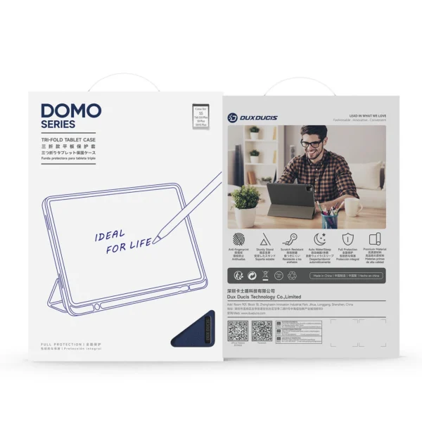 Dux Ducis Domo Case for Samsung Galaxy Tab S10 Plus/S9 Plus/S9 FE Plus - Blueeng