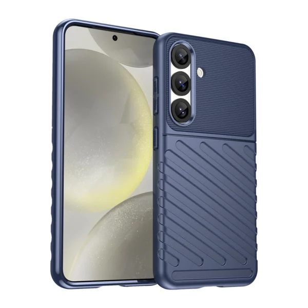 Thunder Case Samsung Galaxy S25 Silicone Armored Case - Blueeng