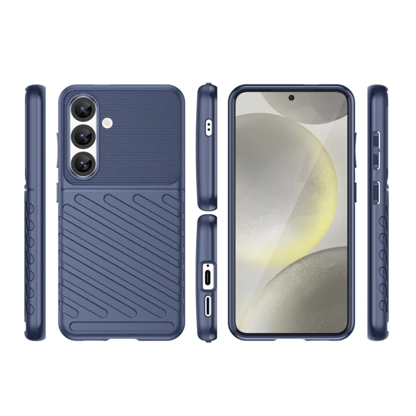 Thunder Case Samsung Galaxy S25 Silicone Armored Case - Blueeng