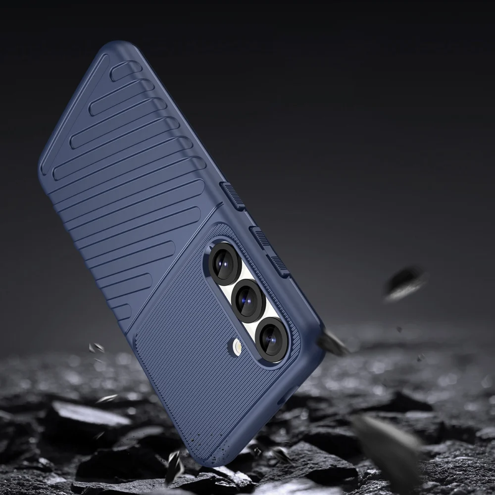 Thunder Case Samsung Galaxy S25 Silicone Armored Case - Blueeng