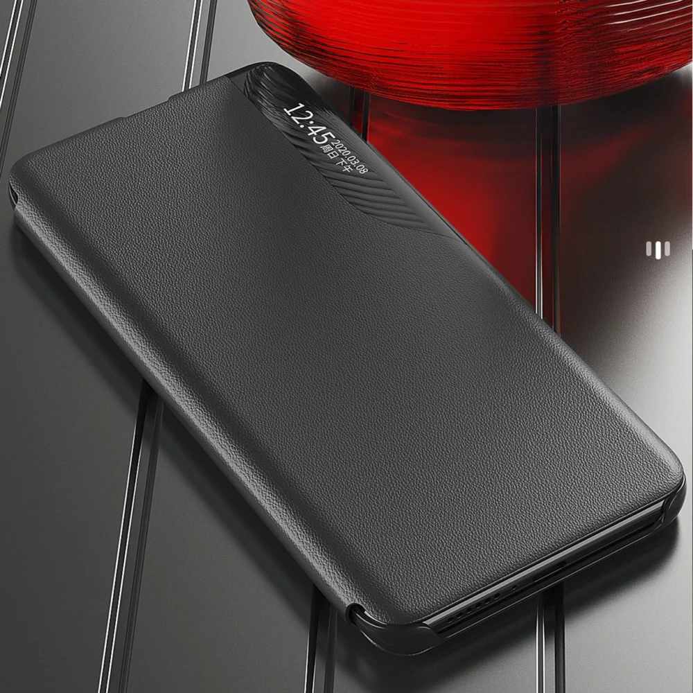 Eco Leather View Case for Samsung Galaxy S25 with Flip Stand - Blackeng