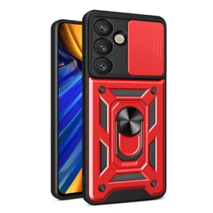 Hybrid Armor Camshield with Camera Cover and Metal Ring for Samsung Galaxy S25 - Redeng