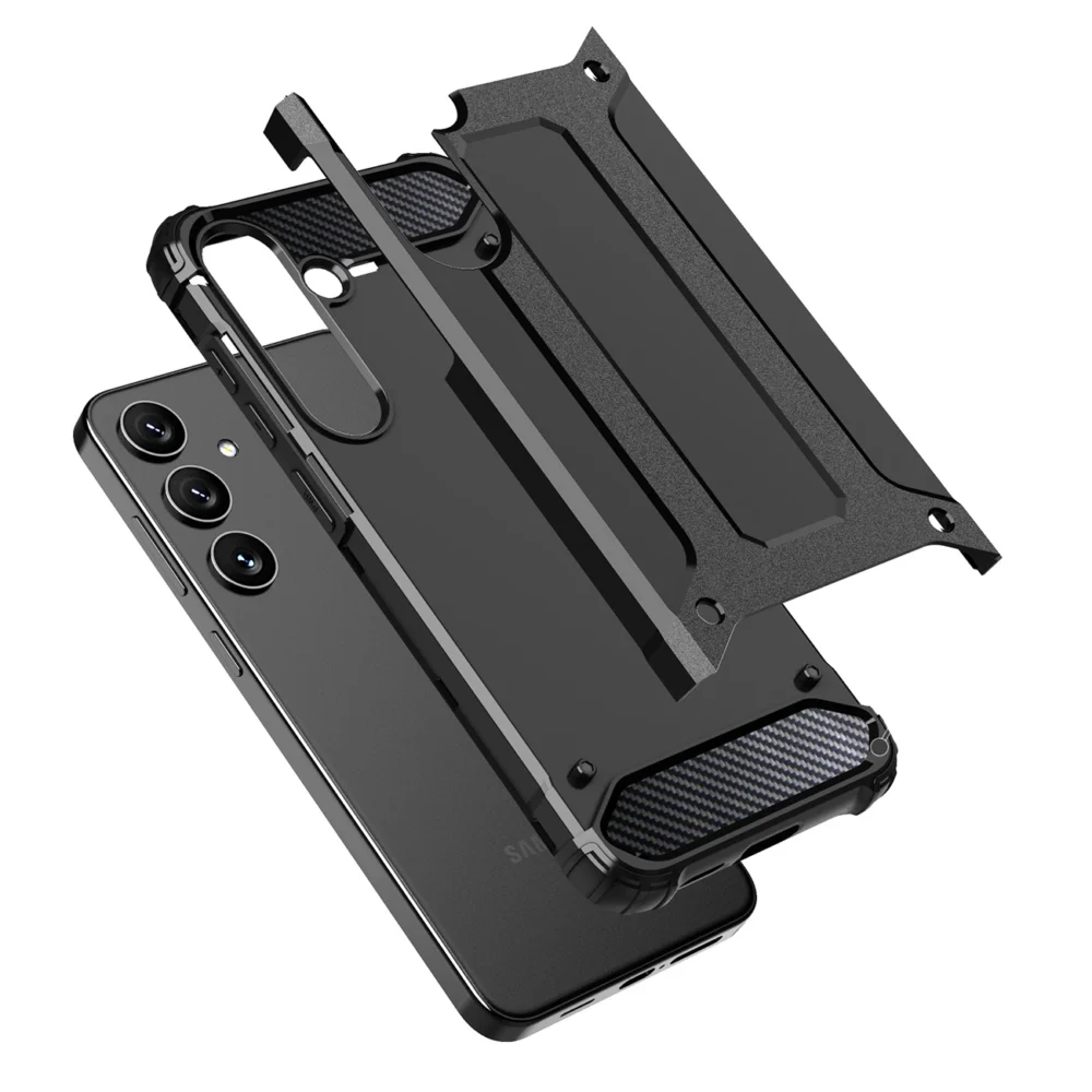 Hybrid Armor Case for Samsung Galaxy S25 Hybrid Armored Case - Blackeng