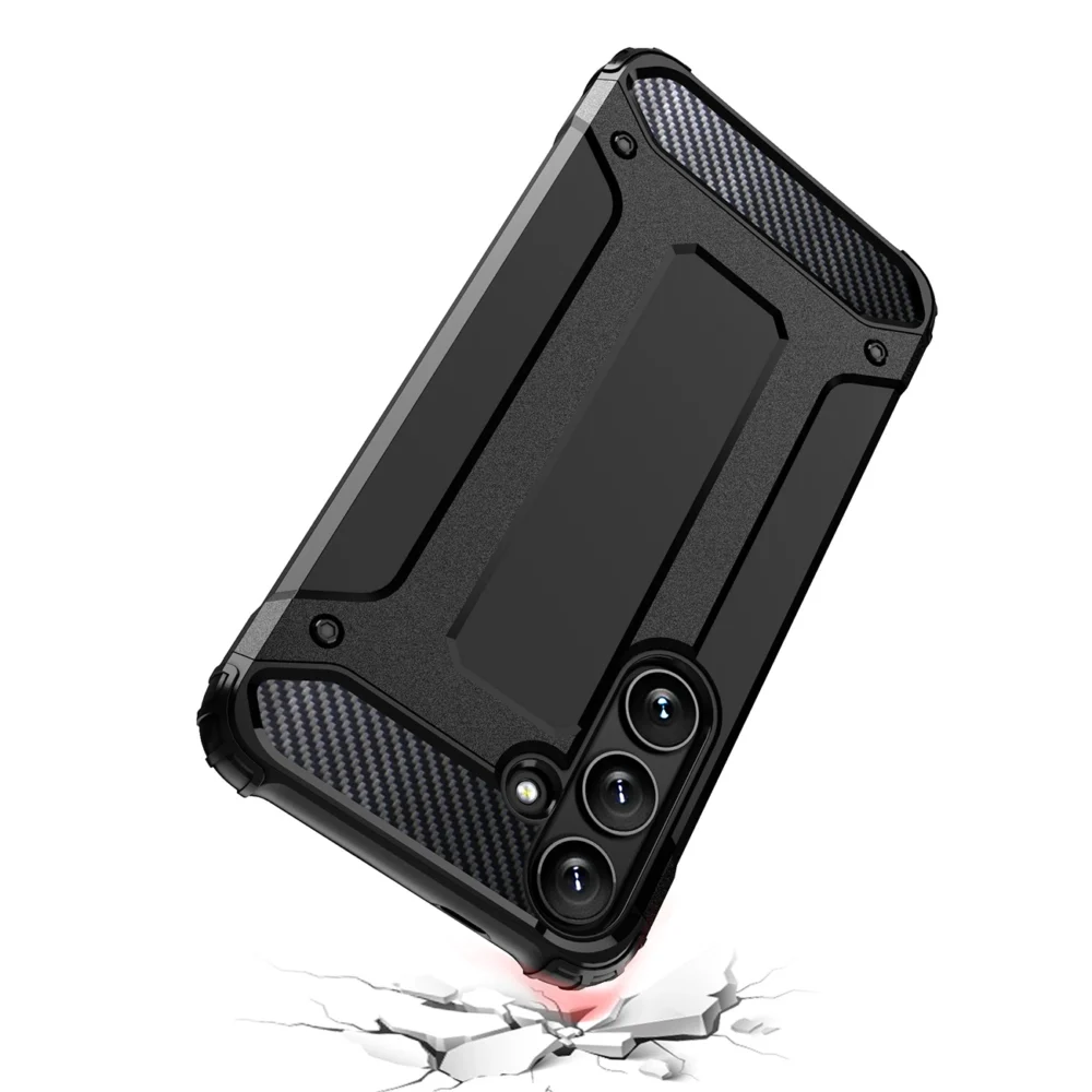 Hybrid Armor Case for Samsung Galaxy S25 Hybrid Armored Case - Blackeng